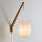 Настенный светильник из дерева и льна Ivory Linen Wall Lamp варинант исполнения - 2 | Loft Concept во Владивостоке