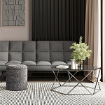 Пуф Three Gray в ткани букле серого цвета варинант исполнения - 3 | Loft Concept во Владивостоке