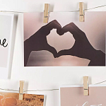 Рамка для фото с подсветкой c 6-ю деревянными прищепками в комплекте Photo Backlight варинант исполнения - 4 | Loft Concept во Владивостоке