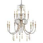 Люстра с состаренными резными элементами Big Graceful Profile варинант исполнения - 4 | Loft Concept во Владивостоке