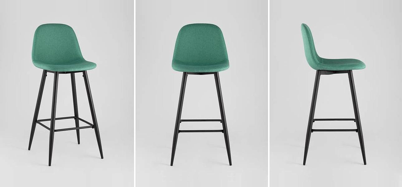 Барный Стул Archie Chair Зеленая Рогожка Барный Стул Archie Chair Зеленая Рогожка - Loft-Concept во Владивостоке