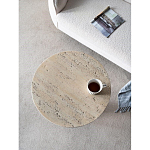 Столик приставной с круглой столешницей Textured Cream Table варинант исполнения - 5 | Loft Concept во Владивостоке