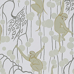 Обои ручная роспись Deco Monkeys Biscuit on dyed paper варинант исполнения - 1 | Loft Concept во Владивостоке