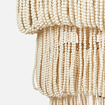 Трехъярусная люстра с подвесками из круглых деревянных бусин белая White Beads Three-tier Chandelier  варинант исполнения - 7 | Loft Concept во Владивостоке