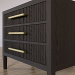 Тумба Primo  с тремя ящиками шпон темный орех варинант исполнения - 4 | Loft Concept во Владивостоке