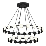 Люстра двухъярусная с круглыми светодиодными источниками света Maxine Light варинант исполнения - 4 | Loft Concept во Владивостоке