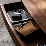 Кофейный стол овальный из дерева с 2-мя ящиками Coffee Walnut Table варинант исполнения - 8 | Loft Concept во Владивостоке