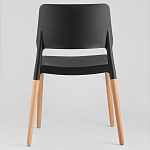 Пластиковый стул на ножках из массива бука Ferret Black 4 шт варинант исполнения - 3 | Loft Concept во Владивостоке