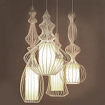 Подвесной светильник Wire Dream Pendant 2 Белый варинант исполнения - 2 | Loft Concept во Владивостоке