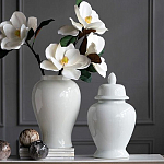 Ваза белая с крышкой однотонная Chinoiserie Ceramics варинант исполнения - 5 | Loft Concept во Владивостоке