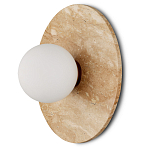 Бра в виде диска с плафоном из матового белого стекла Marble Glow варинант исполнения - 1 | Loft Concept во Владивостоке