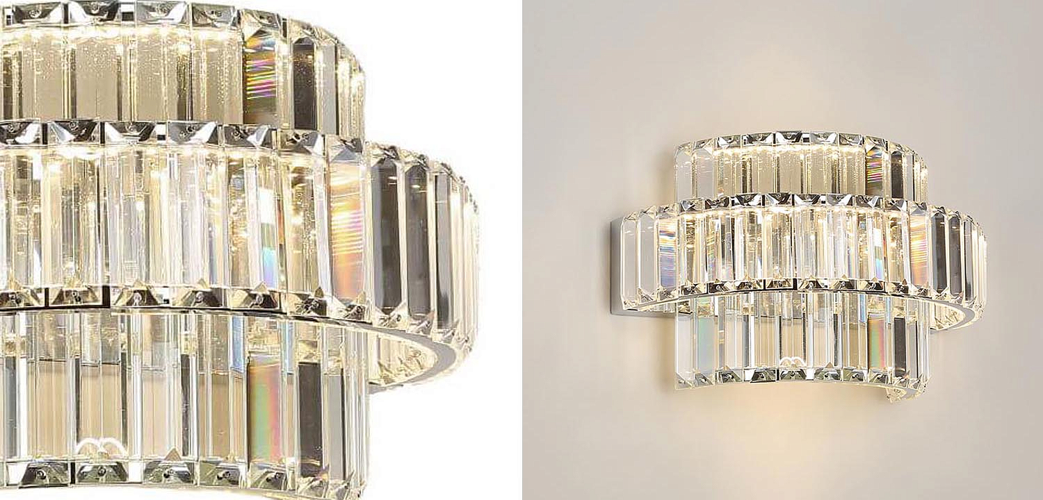 Бра Crystal Shine Linda Chrome Wall Lamp B Бра Crystal Shine Linda Chrome Wall Lamp B - Loft-Concept во Владивостоке