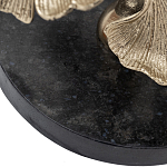 Настольная лампа с черным тканевым абажуром на основании в виде листьев Golden Leaves варинант исполнения - 1 | Loft Concept во Владивостоке