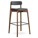 Барный стул из массива ясеня с обивкой из рогожки Elegant Ash варинант исполнения - 3 | Loft Concept во Владивостоке