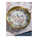 Блюдо фарфоровое с бронзовой ручкой Paradise Dish with Handle варинант исполнения - 4 | Loft Concept во Владивостоке