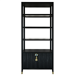 Стеллаж со стеклянными полками Elsa Dreams Black варинант исполнения - 7 | Loft Concept во Владивостоке