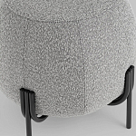 Пуф в ткани букле серого цвета Pikelet варинант исполнения - 4 | Loft Concept во Владивостоке