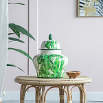 Ваза с зелёными листьями и крышкой Vase Green Leaves варинант исполнения - 5 | Loft Concept во Владивостоке