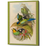 Постер на холсте с изображением птиц Blooming Birds Poster варинант исполнения - 5 | Loft Concept во Владивостоке