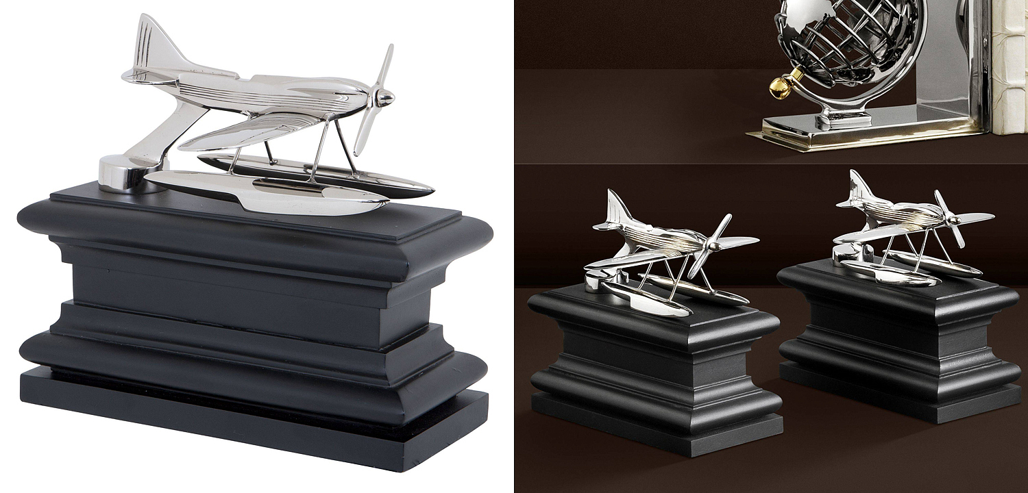 Держатель для книг Eichholtz Bookend Hydroplane set of 2 Nickel Держатель для книг Eichholtz Bookend Hydroplane set of 2 Nickel - Loft-Concept во Владивостоке