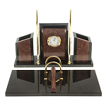 Настольный письменный набор из лемезита и змеевика с часами Royal Accessory варинант исполнения - 1 | Loft Concept во Владивостоке