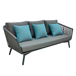 Диван трехместный уличный серый Gray Fiber варинант исполнения - 1 | Loft Concept во Владивостоке