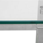 Стол письменный с прозрачной столешницей Corporate Identity варинант исполнения - 3 | Loft Concept во Владивостоке