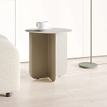 Cross журнальный столик серый из металла и кожи варинант исполнения - 1 | Loft Concept во Владивостоке