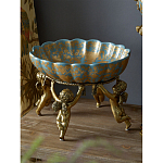 Чаша с орнаментом на бронзовых ножках в виде ангелов Eden Garden варинант исполнения - 5 | Loft Concept во Владивостоке
