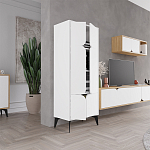 Комод белый с 4-мя дверцами на металлических ножках SPARK MULTIPURPOSE CABINET WHITE варинант исполнения - 8 | Loft Concept во Владивостоке