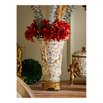 Ваза из фарфора на бронзовом основании Turquoise Blooming Garden варинант исполнения - 10 | Loft Concept во Владивостоке