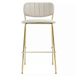 Стул барный широкой полукруглой спинкой на золотистых ножках Chair Smooth Shapes варинант исполнения - 1 | Loft Concept во Владивостоке