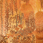 Обои ручная роспись в стиле Арт-деко Hippolyta’s Forest Colourway 263 on Deep Rich Gold gilded paper варинант исполнения - 3 | Loft Concept во Владивостоке