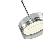 Подвесной светильник с прозрачным плафоном цилиндрической формы из акрила и стекла с пультом для регулировки света Glass Lamp Chromium варинант исполнения - 3 | Loft Concept во Владивостоке