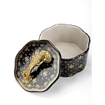 Шкатулка черного цвета с крышкой с фигуркой льва Eden Garden варинант исполнения - 4 | Loft Concept во Владивостоке