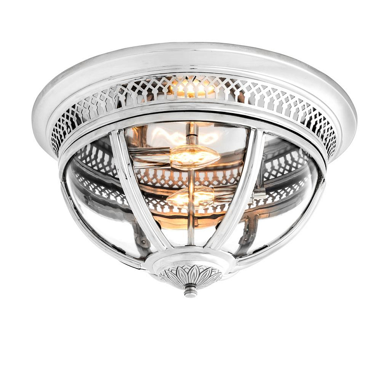 Потолочный светильник Ceiling Lamp Residential Nickel Никель Прозрачное Стекло во Владивостоке | Loft Concept 