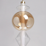 Подвесной светильник с вертикальной композицией из прозрачных и янтарных стеклянных шаров и ромбов Gabriel Scott Luna варинант исполнения - 16 | Loft Concept во Владивостоке