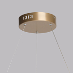 Люстра подвесная круглая золотого цвета с белыми изогнутыми световыми линиями Luke Lampco Tracer Lamp варинант исполнения - 11 | Loft Concept во Владивостоке