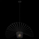 Подвесной светильник чёрного цвета с металлическим каркасом в форме веера Friture Vertigo Pendant варинант исполнения - 4 | Loft Concept во Владивостоке