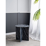 Столик кофейный с столешницей из черного мрамора Compact Black Marble Table варинант исполнения - 6 | Loft Concept во Владивостоке