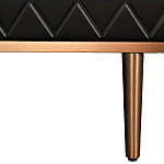 Комод черный округлой формы с рельефным фасадом Black Cut варинант исполнения - 7 | Loft Concept во Владивостоке