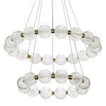 Светодиодная двухъярусная кольцевая люстра Crystal Globule Chandelier варинант исполнения - 1 | Loft Concept во Владивостоке