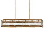 Люстра прямоугольная из толстого литого стекла Cast Glass варинант исполнения - 1 | Loft Concept во Владивостоке