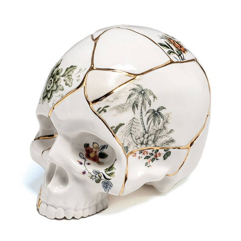 Статуэтка Seletti Skull Белый Золотой Мульти Статуэтка Seletti Skull Белый Золотой Мульти во Владивостоке | Loft Concept