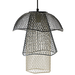 Подвесной светильник Black Grey Mesh Tube Lampshade Hanging Lamp варинант исполнения - 1 | Loft Concept во Владивостоке
