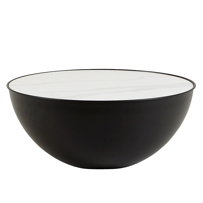 Столик журнальный в форме полусферы Table Bowl Черный Белый Столик журнальный в форме полусферы Table Bowl Черный Белый во Владивостоке | Loft Concept
