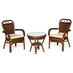 Комплект террасный из ротанга Eloise коричневый варинант исполнения - 1 | Loft Concept во Владивостоке