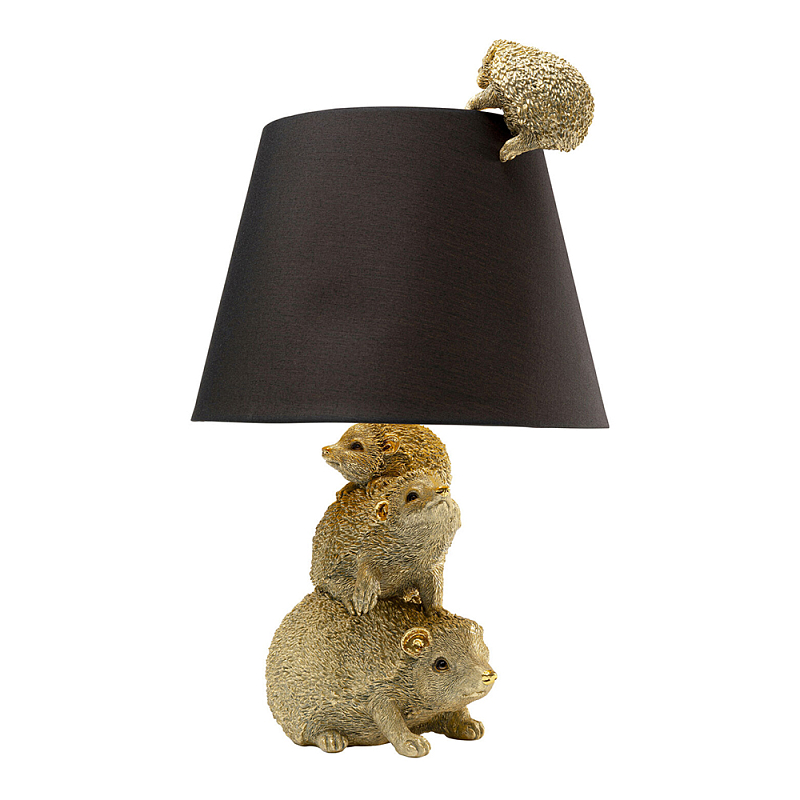 Настольная лампа для детской комнаты Ежики Черный Золотой во Владивостоке | Loft Concept 