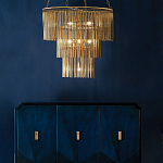 Люстра трёхъярусная золотого цвета Metal Tentacles варинант исполнения - 3 | Loft Concept во Владивостоке