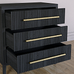 Комод Primo с 3 выдвижными ящиками Черный дуб варинант исполнения - 6 | Loft Concept во Владивостоке